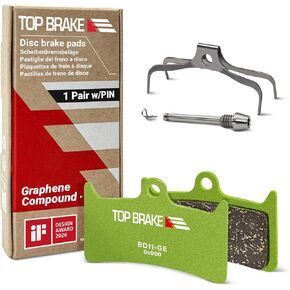 TOP BRAKE Disc Bike Brake Pads Compatible with Hope Tech 3 V4, TR4, GR4 | Graphene Compound, Long-Lasting, Quiet & Smooth | ebike, MTB, eMTB, Downhill, Enduro Race | Green in Saudi Arabia