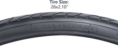 YUNSCM 2-PCS 26" إطارات دراجة 26X2.10/54-559 و26" أنابيب دراجة شديدة التحمل صمام شريدر متوافق مع 26x1.95 26x2.0 26x2.10 26x2.125 إطارات وأنابيب دراجة هوائية (Y-813) in Saudi Arabia