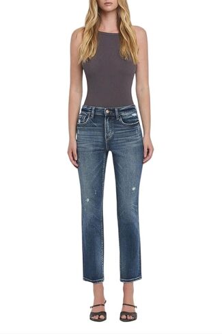 Flying Monkey - Benefactor - High Rise Ankle Slim Straight Jeans - F5223 in Saudi Arabia