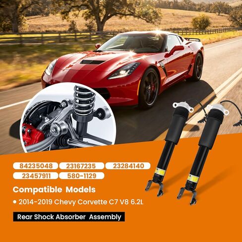 Pair Front Struts Assembly w/Electronic Suspension Compatible with Chevy Corvette C7 2014-2019 V8 6.2L Replaces 84235048, 23167235 in Saudi Arabia