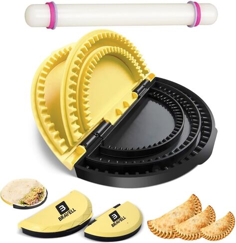 4-in-1 Tortilla Sealer(10+8+6+4 Inch) Crimper & Empanada Maker Press – Make Tortillas, Dumplings & More with Easy-Clean Food-Grade Tool with user Manual in Saudi Arabia