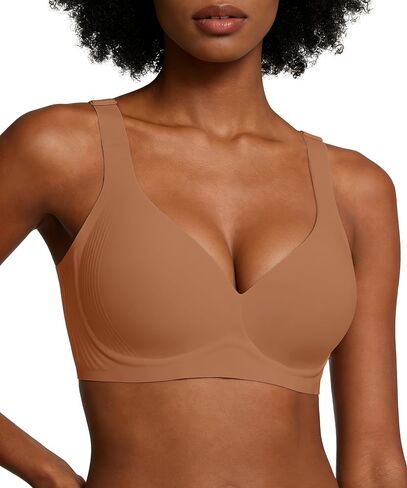 Wireless Jelly Bras for Women,Supportive Seamless T-Shirt Bras,Push Up Comfortable No Underwire Bra with Everyday Bras Nude in Saudi Arabia