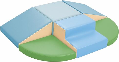Soft Foam Climbing Blocks for Toddlers: 6-Piece PU Leather Play Set - Kids Climbing and Crawling Toys - Indoor Baby Play Structure - Fun Learning Gym for Christmas Gifts in Saudi Arabia