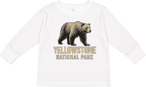 inktastic Yellowstone National Park Bear Toddler Long Sleeve T-Shirt in Saudi Arabia
