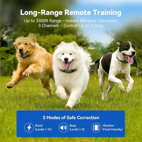 Wireless Dog Fence - Portable Electric Fence, Dog Shock Collar, Perimeter Containment System with Adjustable Radius up to 656 ft in Open Areas, Waterproof Rechargeable (Olive Green - for 2 Dogs) in Saudi Arabia