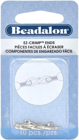 Beadalon EZ-Crimp End, 3.5 mm / .138 in, Rings, Silver Plated, 10 pc in Saudi Arabia