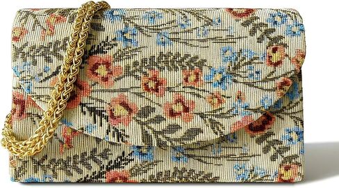 Floral Evening Clutch Purses For Women Cute Embroidery Crossbody Shoulder Handbag For Wedding, Cocktail, Prom & Party, in Saudi Arabia