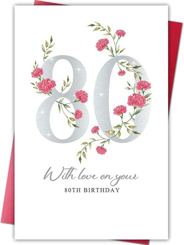 60th Birthday Card for Men Women, Elegant Happy Seventieth Greeting Card with Love, Thoughtful Birthday Gift for Mom Dad Grandma Grandpa Friend in Saudi Arabia