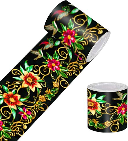Wallpaper Border Peel and Stick Decorative Wall Trim Self Adhesive Butterfly Accent Strip for Kids Room Bedroom Nursery Playroom Mirror Frame Living Room 4x196 Inch Soft Pastel Garden Style in Kuwait