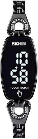 MASTOP Touch Screen Women Bracelet Wrist Watch Fashion Digital Dress Watch Stainless Steel Electronic Watch in Saudi Arabia