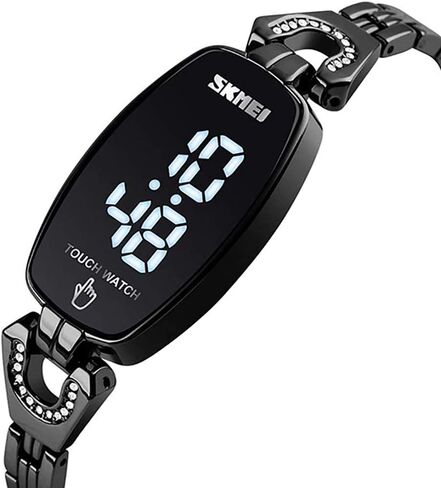 MASTOP Touch Screen Women Bracelet Wrist Watch Fashion Digital Dress Watch Stainless Steel Electronic Watch in Saudi Arabia