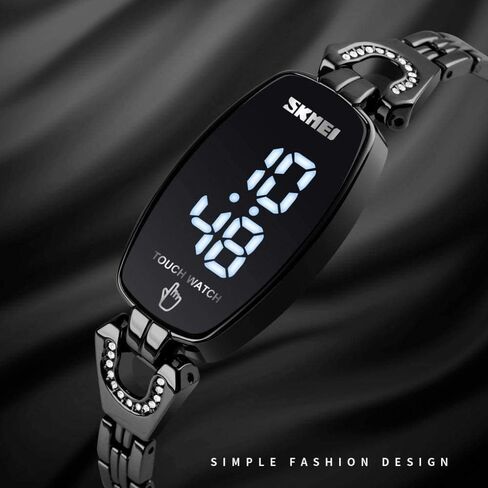 MASTOP Touch Screen Women Bracelet Wrist Watch Fashion Digital Dress Watch Stainless Steel Electronic Watch in Saudi Arabia