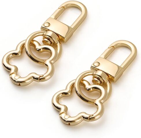 2pcs Double Opening Metal Lobster Buckle Snap Hook, with Flower spring buckle for DIY Crafts, Jewelry Clasps, Lanyard Making in Saudi Arabia