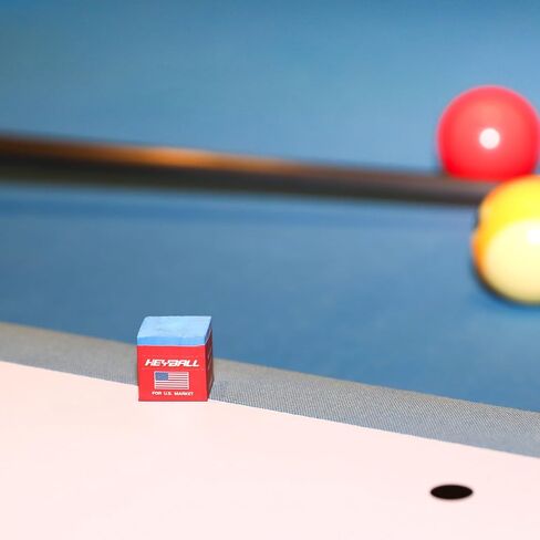 Professional Pool Cue Chalk, Low-Dust High-Grip Billiard Chalk, Long-Lasting Adhesion & Clean Application, Classic Blue, Compatible with Most Cue Tips in Saudi Arabia