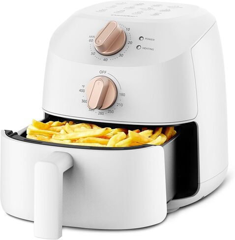 COMFEE' 2.2 Quart Compact Digital Air Fryer with Touch Screen, 360-Degrees Hot Air Circulation, Ceramic Basket, and 4 Cooking Presets in Kuwait