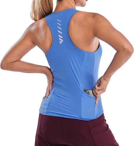 Wulibike Sleeveless Cycling Jersey Women Running Shirts Vest bike top Summer Biking tank With Pockets Pink S in Saudi Arabia