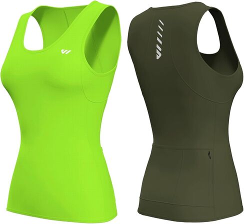 Wulibike Sleeveless Cycling Jersey Women Running Shirts Vest bike top Summer Biking tank With Pockets Pink S in Saudi Arabia