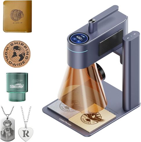 LaserPecker LP4 (Ultimate), 10W Diode + 2W IR Dual Laser Engraver Machine 4000mm/s Ultra Fast Speed Handheld Laser Engraving & Cutting Machine - with Air Purifier + Slide Extension + Rotary Extension in Kuwait