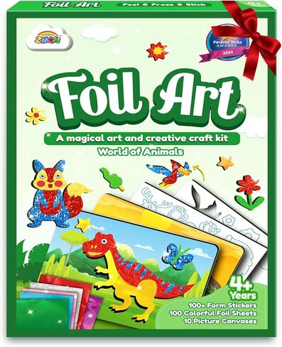 ZMLM Foil Art Kit for Kids - Easter Crafts for Kids 4-8 8-12 Gifts, Fun Mess Free Activity, Easter Basket Stuffers, Girls Boys Arts and Crafts Games Toys (Easter) in Saudi Arabia