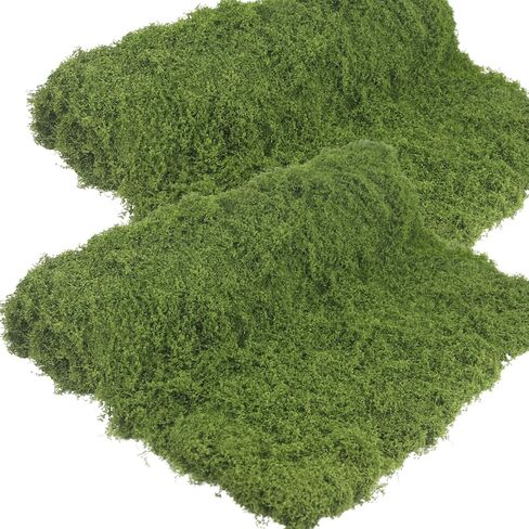 FAICOIA 2 Pcs Fake Moss Rug 39" x 39" Mossy Table Runner Green Artificial Moss Mat for Crafts Decorating Faux Moss Grass for Plants Indoor Planters Fairy Garden DIY Centerpieces Wedding 100 x 100cm in Saudi Arabia