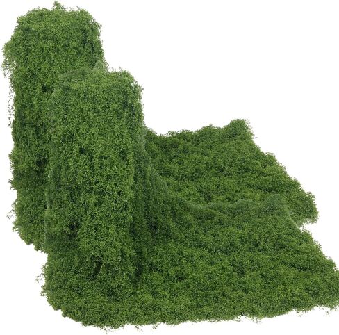 FAICOIA 2 Pcs Fake Moss Rug 39" x 39" Mossy Table Runner Green Artificial Moss Mat for Crafts Decorating Faux Moss Grass for Plants Indoor Planters Fairy Garden DIY Centerpieces Wedding 100 x 100cm in Saudi Arabia