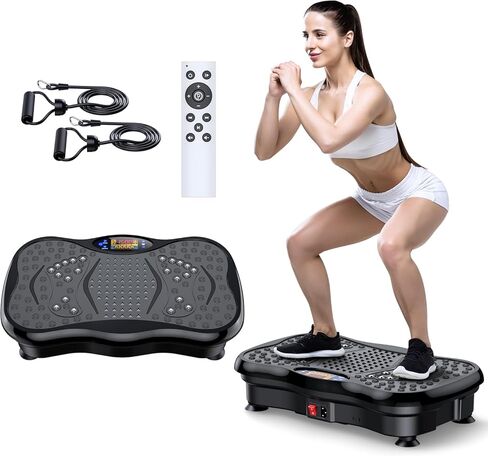 Vibration Plate Exercise Machine, Power Waver Vibration Plate Platform for Lymphatic Drainage Whole Body Vibration Plate Machine Helps Weight Loss Shaping 330lbs in Saudi Arabia