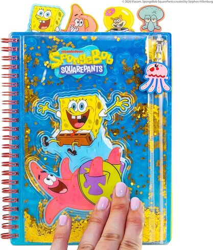 مجلة SpongeBob SquarePants™ Squishy Tab، مقاس 6 × 8 بوصة. دفتر ملاحظات Fidget مزود بغطاء سائل تفاعلي يعمل باللمس، و4 فواصل لعلامات التبويب، و80 ورقة مسطرة، ومستلزمات مدرسية رائعة من SpongeBob أو قرطاسية مكتبية in Kuwait