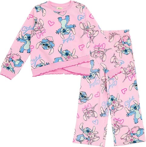 Disney Fleece Pullover Sweatshirt and Pants Outfit Set Infant to Big Kid Sizes (12 Months - 14-16) in Saudi Arabia