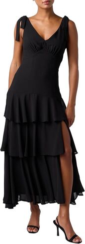 Lulus Arya Tiered Maxi Dress Floral Chiffon Maxi Dress with Tying Straps in Saudi Arabia
