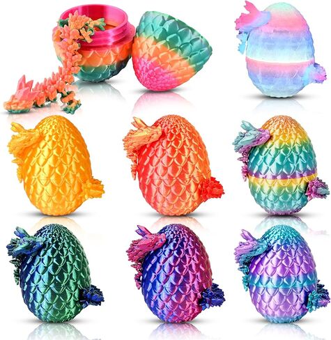 24PCS 3D Printed Dragon Toys Eggs with Dragon Inside, Basket Stuffers for Boys & Girls, Easter Theme Party Favors, Easter Egg Hunt, Classroom Prize Supplies Gifts in Saudi Arabia