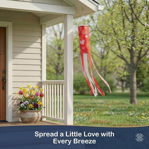 Madrona Brands Valentines Day Heart Windsock (نمط القلوب، 48 بوصة) in Kuwait