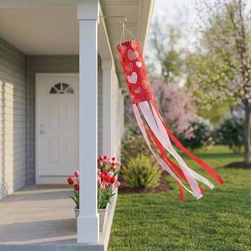Madrona Brands Valentines Day Heart Windsock (نمط القلوب، 48 بوصة) in Kuwait