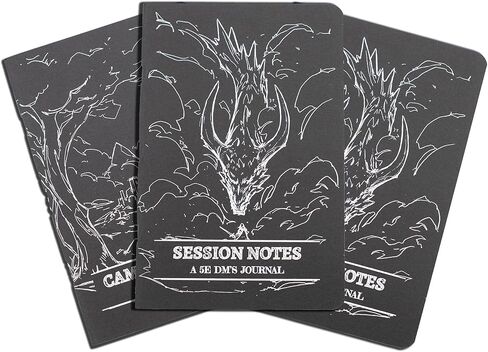 دفتر ملاحظات DUNGEON CRAFT للزنزانات والتنينات وTTRPG - مجلة شخصية اللاعب (مذكرات اللاعبين، أسود) in Kuwait
