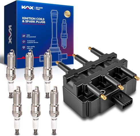 KAX UF575 Ignition Coil and Iridium Spark Plug Set – 4 PCS Fit for Audi A3 2004-2013, A4 2005-2016, VW Jetta 2005-2015, Tiguan 2009-2017 2.0L/2.5L in Saudi Arabia