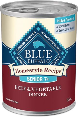 Blue Buffalo Homestyle Recipe Senior 7+ Turkey and Lamb Wet Dog Food for Senior 7+ Dogs, 12.5 oz. Cans, 6 Count Variety Pack in Kuwait