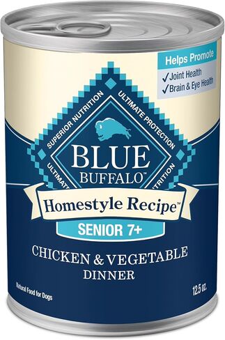 Blue Buffalo Homestyle Recipe Senior 7+ Turkey and Lamb Wet Dog Food for Senior 7+ Dogs, 12.5 oz. Cans, 6 Count Variety Pack in Kuwait