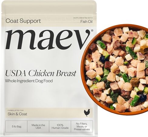 Maev Human-Grade Chicken Dog Food, Skin & Coat Formula, Whole Ingredient, Gluten-Free, High Protein Puppy & Dog Food, 5 lb in Saudi Arabia