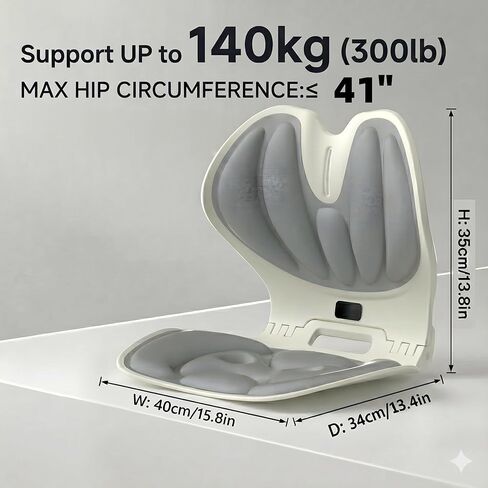 Jarler Foldable Ergonomic Lumbar Support Curve for Office Chair, Portable Posture Corrector Back Curve Seat, Pain Relief (Gray, M) in Saudi Arabia