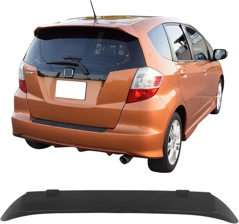 IKON MOTORSPORTS, Rear Window Roof Spoiler Compatible with 2009-2013 Honda Fit, Sport OE Style Gloss Black ABS Top Roofline Windshield Visor Spoiler Wing in Saudi Arabia