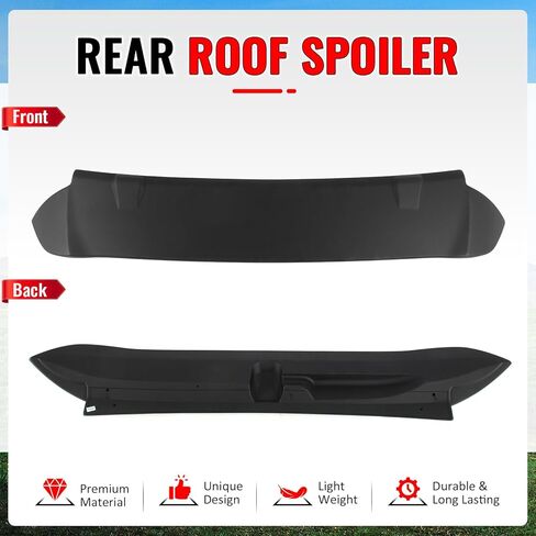 IKON MOTORSPORTS, Rear Window Roof Spoiler Compatible with 2009-2013 Honda Fit, Sport OE Style Gloss Black ABS Top Roofline Windshield Visor Spoiler Wing in Saudi Arabia