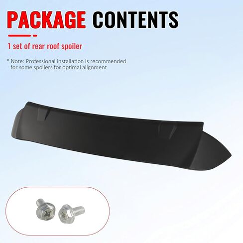 IKON MOTORSPORTS, Rear Window Roof Spoiler Compatible with 2009-2013 Honda Fit, Sport OE Style Gloss Black ABS Top Roofline Windshield Visor Spoiler Wing in Saudi Arabia