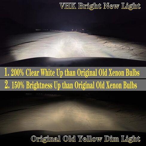 VHK Xenon Headlight Bulbs for 2015 2016 2017 2018 2019 GMC Sierra 2500 3500 HD & 2016-2018 Chevrolet Chevy Silverado 1500 LT LTZ LS WT, D5S HID High Low Beam, OEM D5SC1 Lights, 8000K White Blue, 2PCS in Saudi Arabia