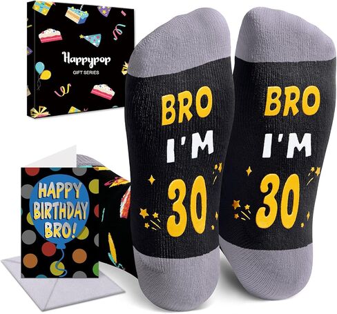 أفكار هدايا عيد ميلاد HAPPYPOP - جوارب لعمر 20 و21 و30 و40 عامًا للنساء والرجال والنساء والرجال in Kuwait