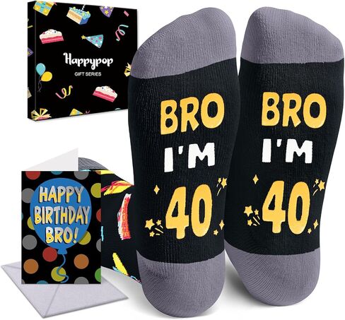 HAPPYPOP Birthday Gift Ideas - Socks for 20 21 30 40 Year Olds for Woman Man Women Men in Saudi Arabia