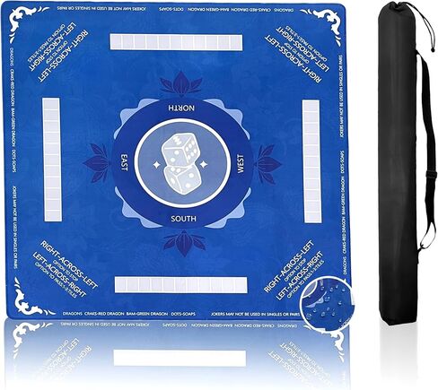 Mahjong Mat for Table Waterproof Anti-Wrinkle No Creases 31.5"" Anti-Slip Noise-Reducing Game Mat Table Cover for Mahjong Poker Board Games Dominoes (Pink) in Kuwait