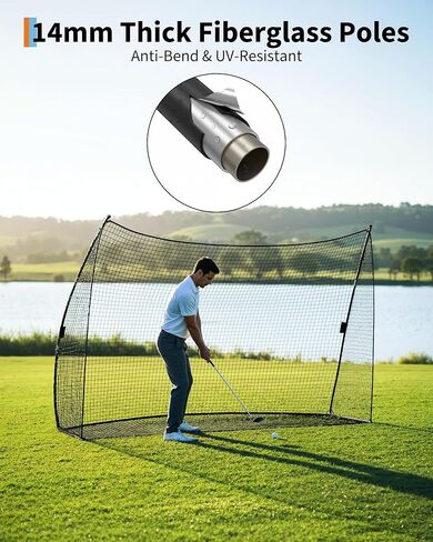 Golf Net, 10x7x3ft Heavy Duty Golf Practice Nets with Carry Bag for Backyard Chipping Indoor Outdoor Training in Saudi Arabia