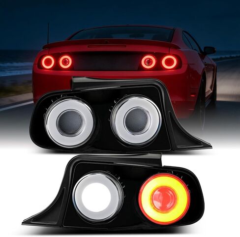 Tail Light Assembly Compatible with 2010-2014 Ford Mustang Sequential Taillights Replacement Turn Signal Rear Brake Lamp Smoke Lens with Start Up Animation in Saudi Arabia