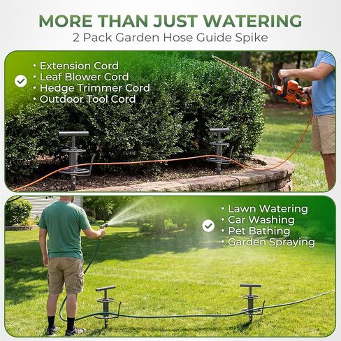 Walensee 32 بوصة دليل خرطوم الحديقة سبايك الزاوية اليمنى خرطوم سحب الوقوف، بكرة خرطوم معدنية شديدة التحمل لزاوية الحديقة بكرة خرطوم الري المساعدة، معدات سقي الحديقة والحديقة، حامي زهرة النبات in Kuwait