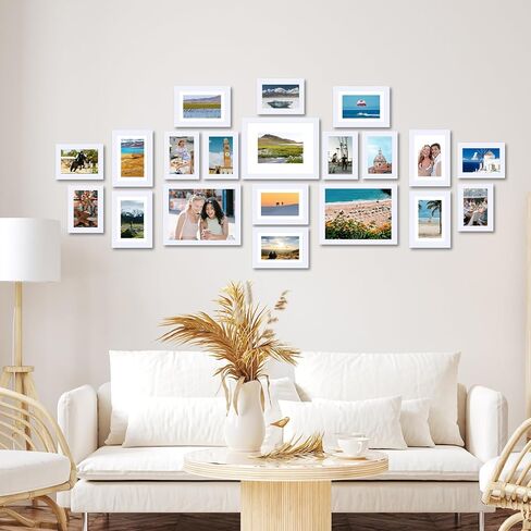 20 Packs Picture Frames Collage Wall Decor for Wall Hanging or Tabletop Display, Gallery Wall Frame Set for Family, Multi Sizes Photo Frames Collage Including 3Pcs 8x10, 8Pcs 5x7, 9Pcs 4x6, Black in Saudi Arabia