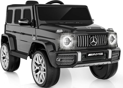 Mercedes-Benz Licensed G63 12V Kids Ride On Car, Ride on Toys with Parental Remote Control, Durable Material Body, Upgrade Motor, LED Lights & Music, Safe Electric Vehicle for Toddlers, Black in Kuwait